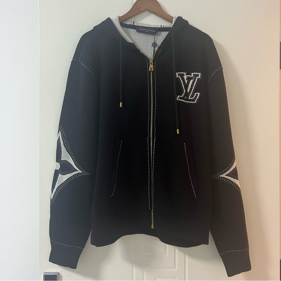 Louis Vuitton Other - Louis Vuitton Black Monogram Flower Elbow-Patch Zip